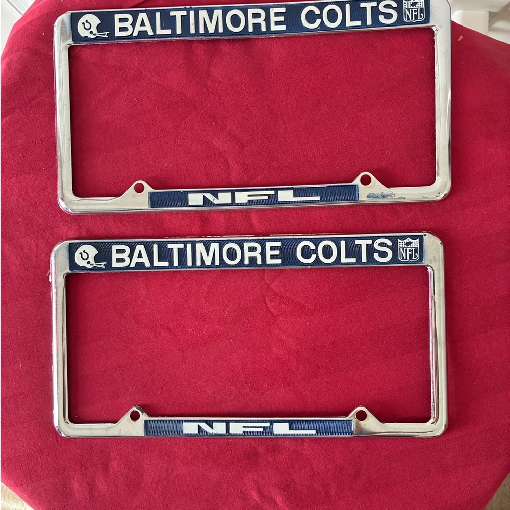 🏈 VINTAGE Baltimore Colts NFL License Plate Frames - SET OF 2 🏈